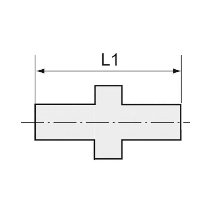 [119314] RIEGLER Double threaded nipple red, G 2, G 1, AG, SW 61, ES 1.4408