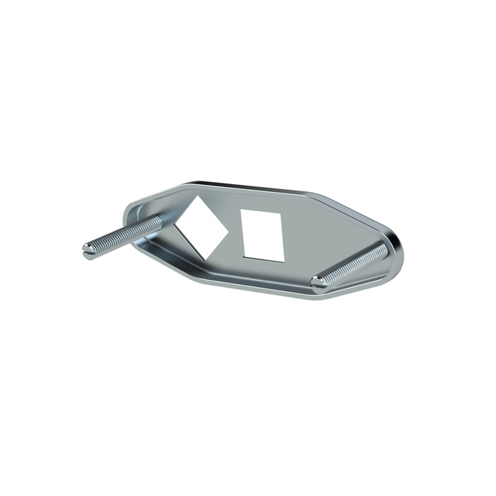 RIEGLER Bügelbefestigung f. Einbau, Stahl, f. Mano. Typ 111.12 Ø 63 mm