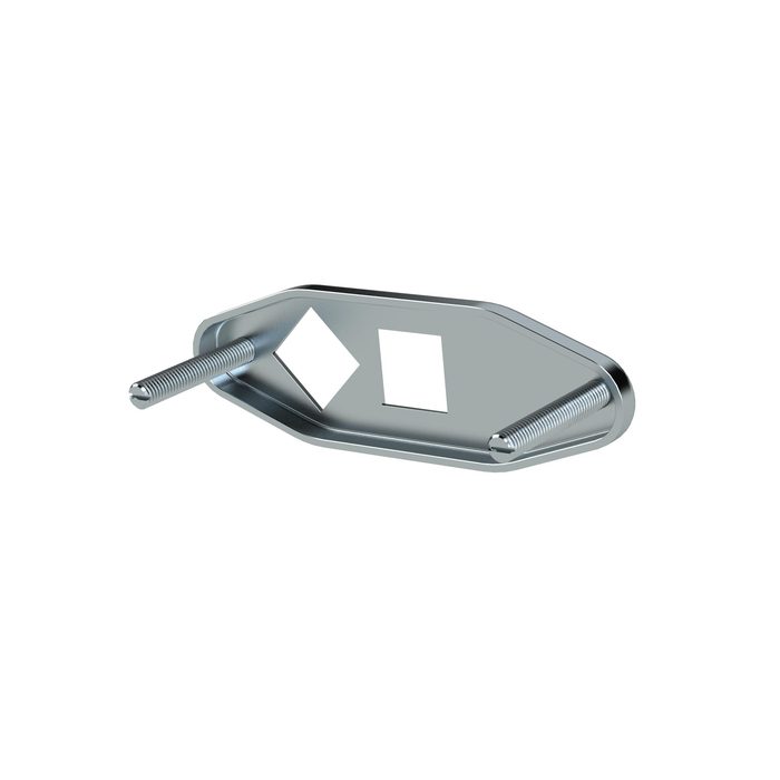 [122377] RIEGLER Bügelbefestigung f. Einbau, Stahl, f. Mano. Typ 111.12 Ø 63 mm