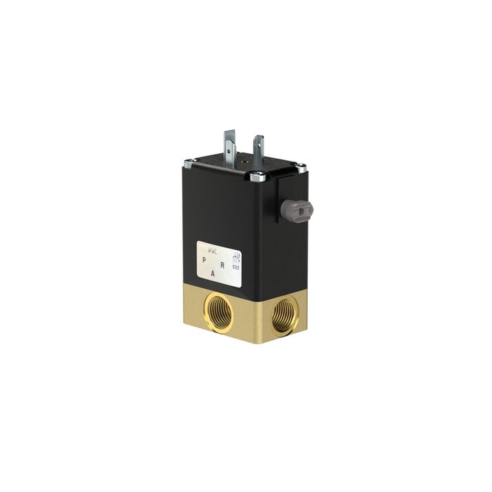[125807] RIEGLER 3/2 We-MV, NC, MS, G 14, DN 3, PN 0-10, NBR, direct 230V AC