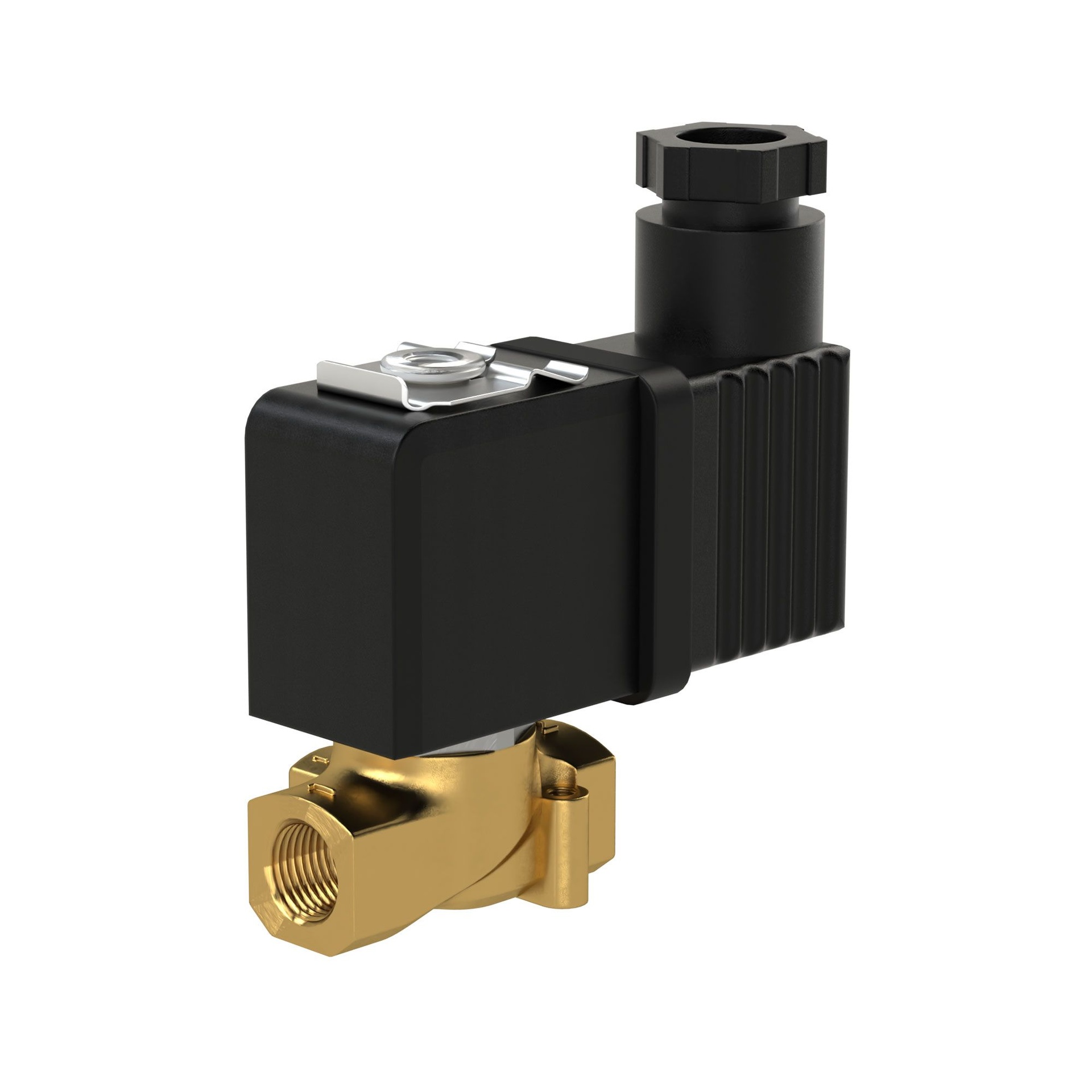 RIEGLER 3/2-Wege-MV., MS, NC, direktg., 24 V DC, FPM, G 1/8, PN 0-15 bar