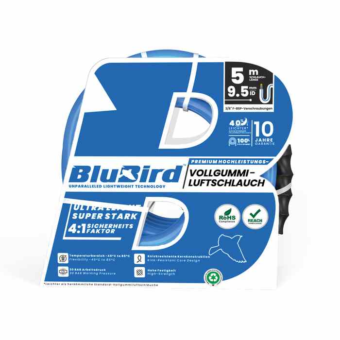 [149593] RIEGLER workshop hose set "BluBird", quick-release coupling, Ø15.5x9.5.5m