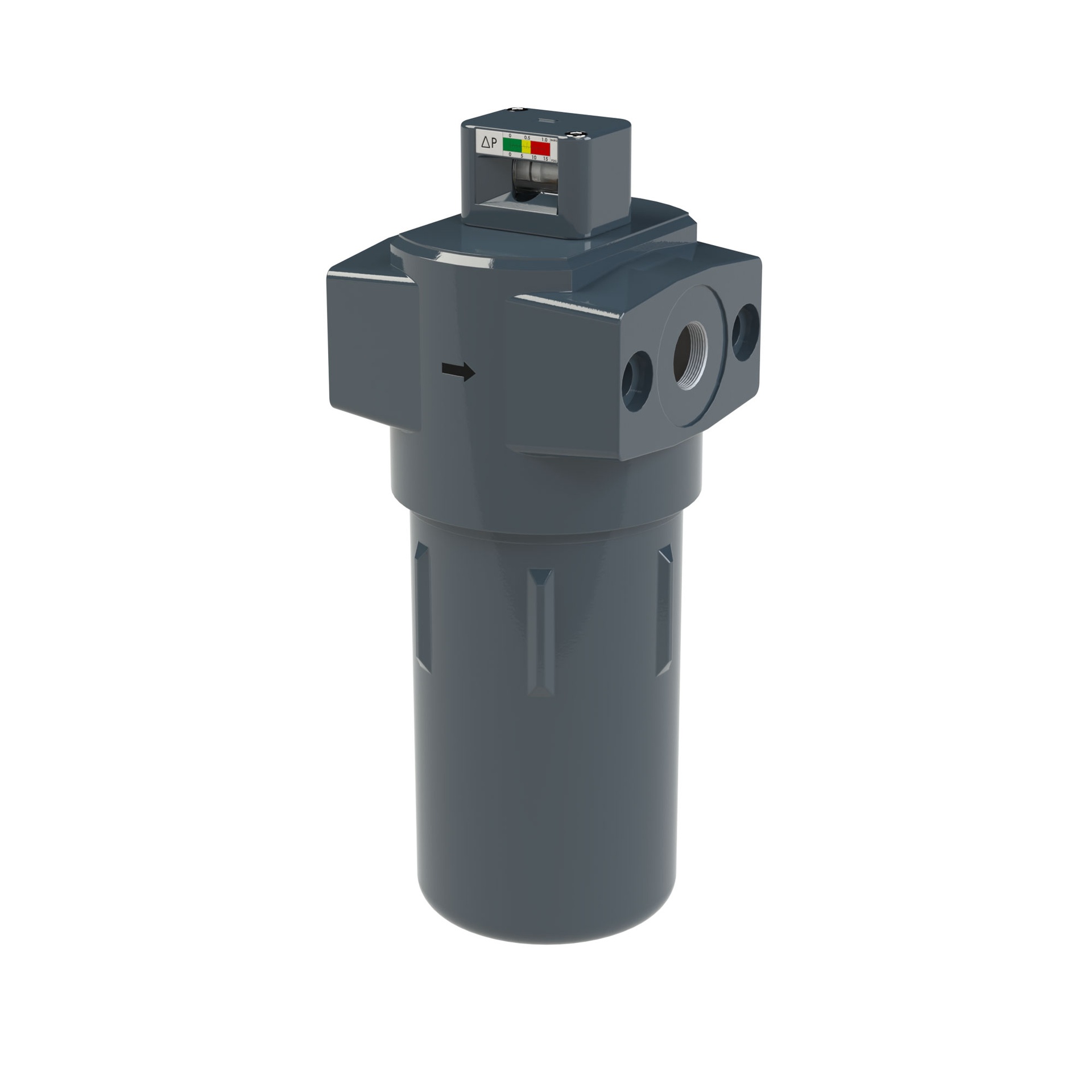 [146958] RIEGLER activated carbon filter w. differential pressure gauge, 0.003 mg/m³, G 1 1/2