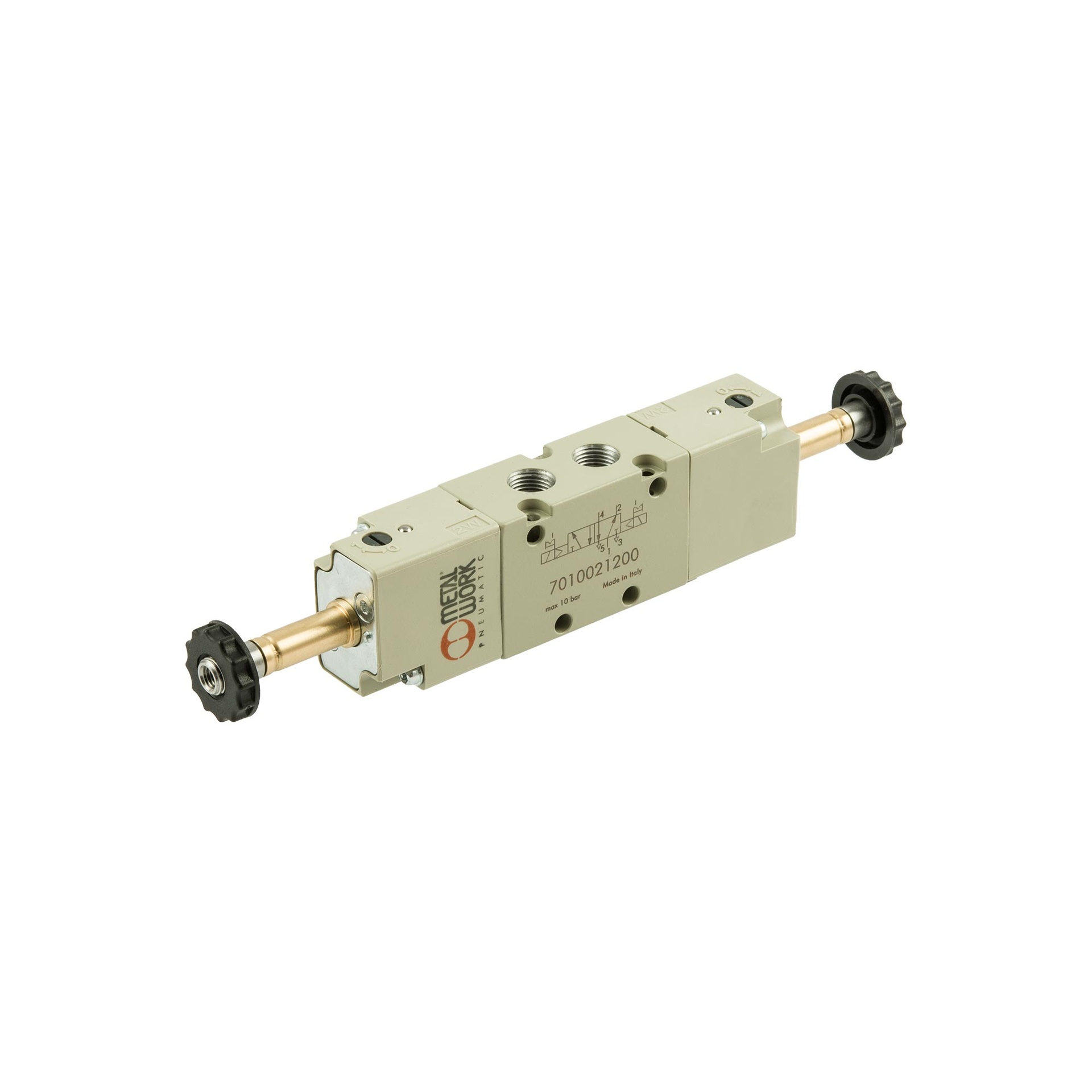 [147126] RIEGLER 5/2-way valve, electropneumatic, ext. control air, bistable, G 1/4