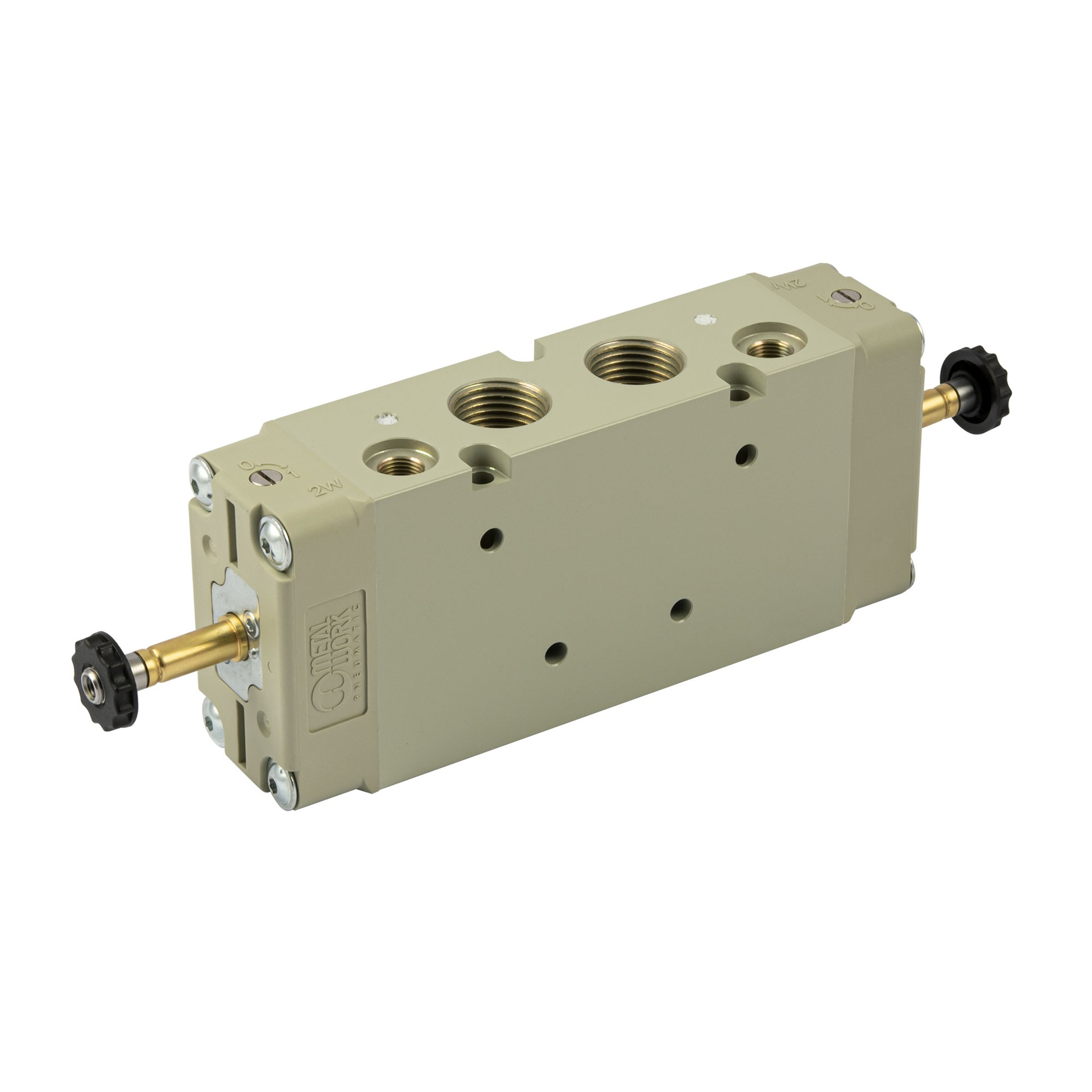[147128] RIEGLER 5/2-way valve, electropneumatic, ext. control air, bistable, G 1/2
