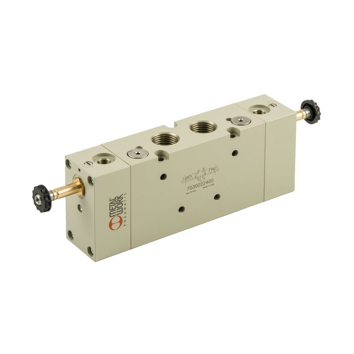 [147140] RIEGLER 5/3-way valve, electropneumatic, ext. control valve, center vented, G 1/2
