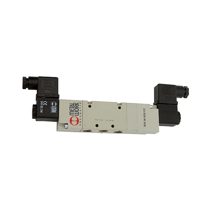 [147365] RIEGLER 2x3/2-Wegeventil, elektropn., monostabil, G 1/8, NO, 230 V AC