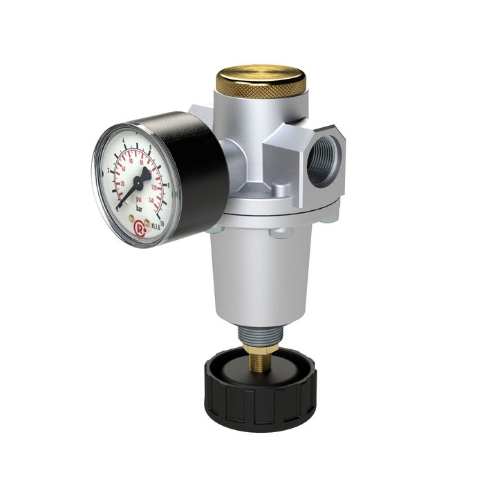[147493] RIEGLER constant pressure regulator incl. pressure gauge, BG 2, G 1/2, 0.1 - 3 bar