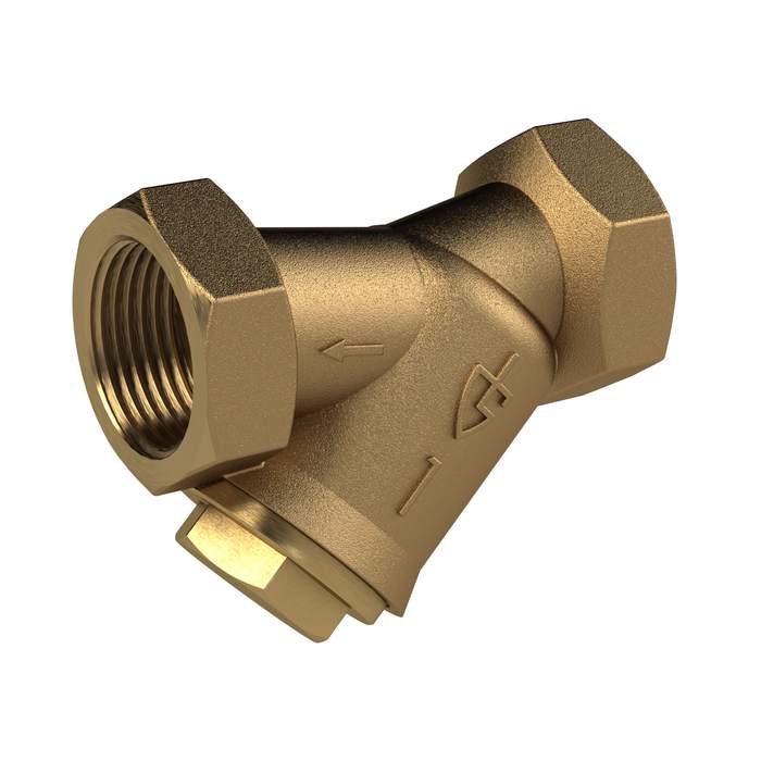 [147581] RIEGLER strainer, gunmetal, G 1 1/4, DN 32, MW 0.25 mm