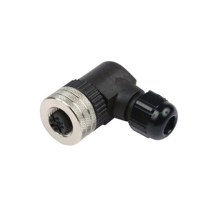[148239] RIEGLER 90°-Winkelsteckdose M12 x 1 mm, 5-polig