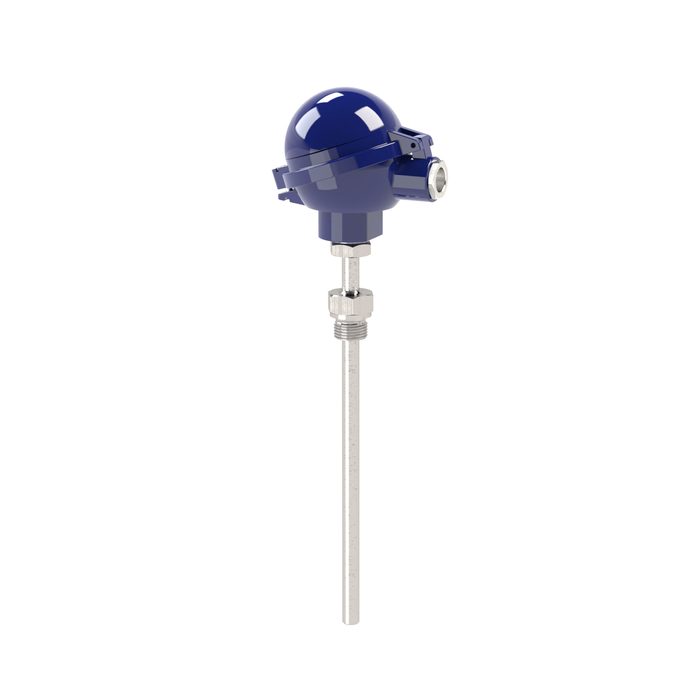 [148307] RIEGLER Widerstandsthermometer, TR10-C, 1xPt100, 4-Leiter, 4-20 mA, 160mm