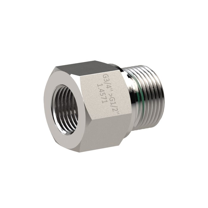 [148703] RIEGLER Lange Wechselreduzierung, G 3/8 a. G 1/4 i., ES 1.4571, FKM