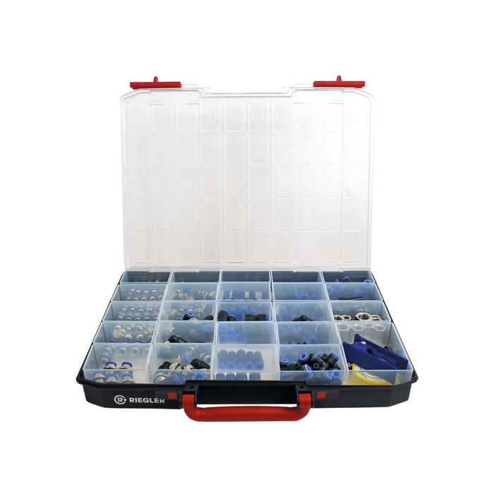 [148952] RIEGLER Sortimentsbox, Schnellsteckverbindungen »Blaue Serie«