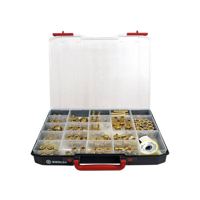 [148957] RIEGLER assortment box, brass turned parts, reduced equipment