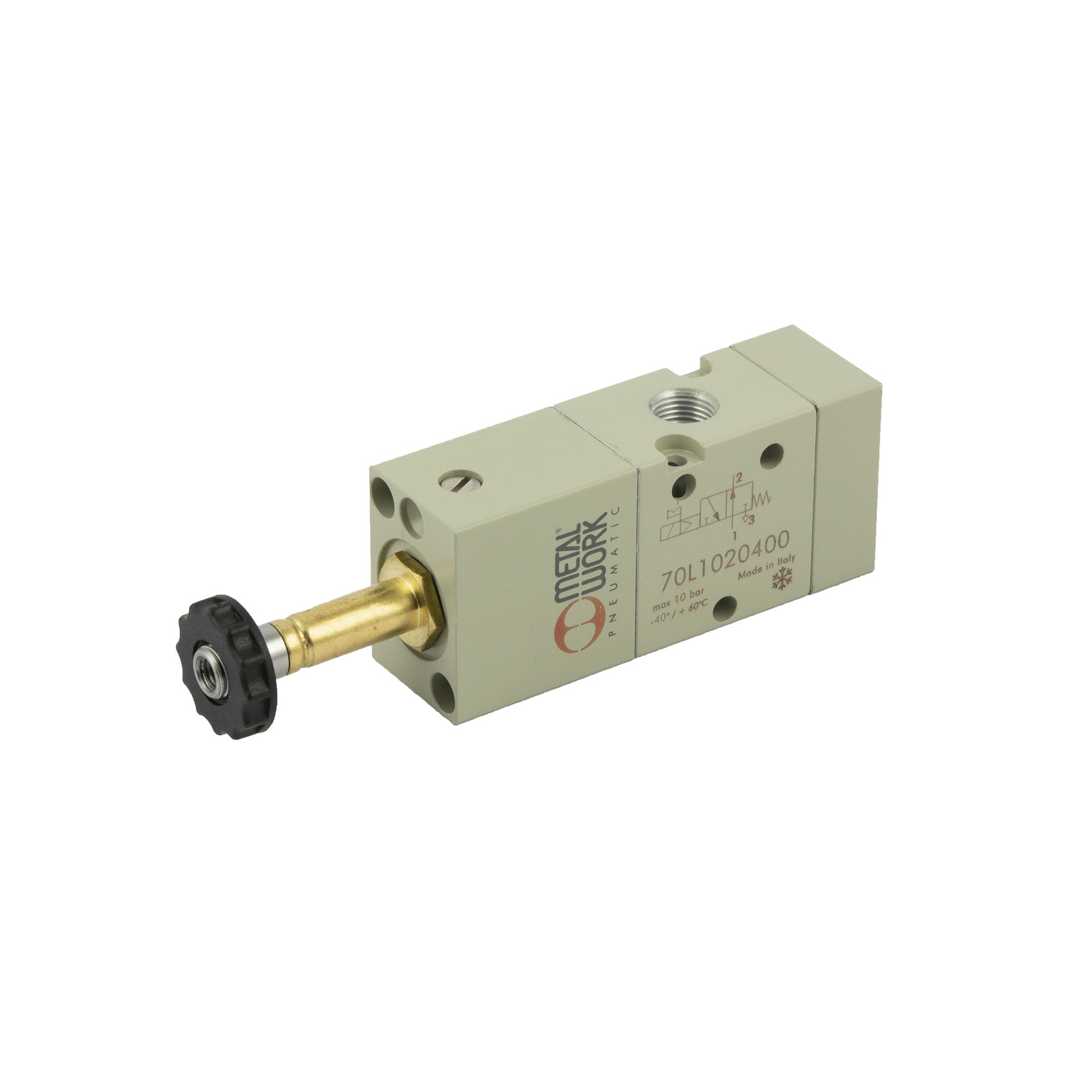 RIEGLER 3/2-way valve, cryogenic, electropneumatic, monostable, G 1/8, NO