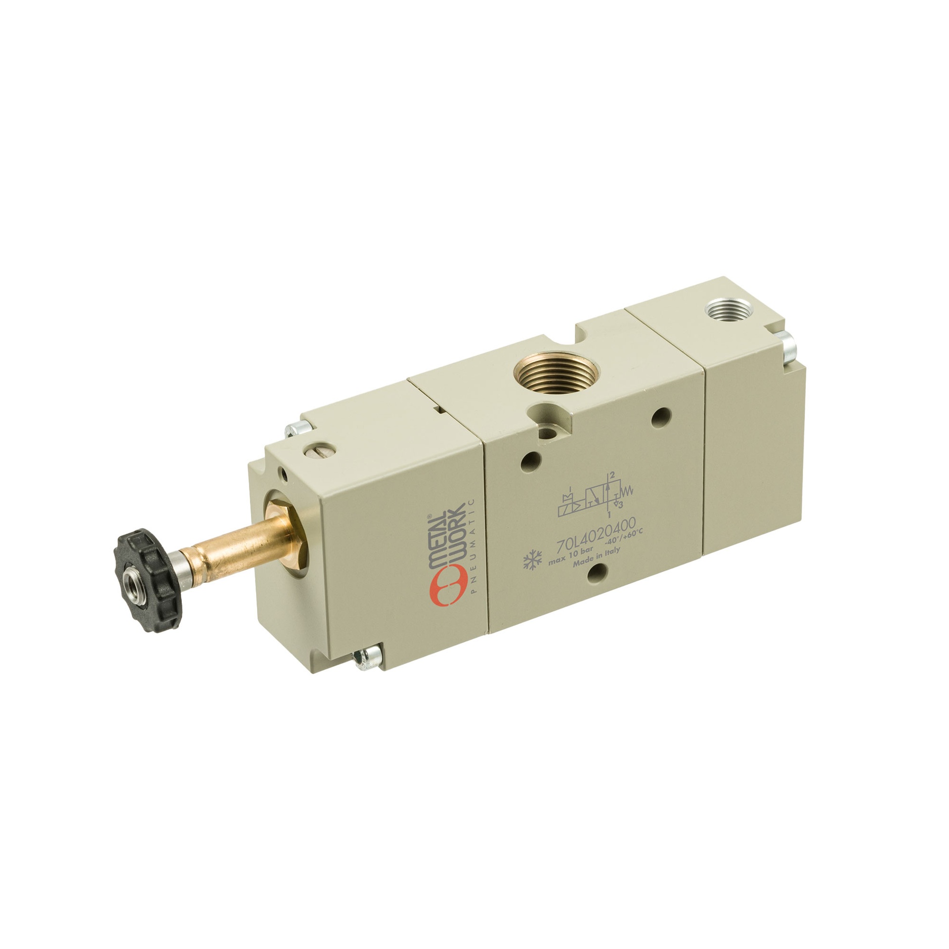 RIEGLER 3/2-way valve, cryogenic, electropneumatic, monostable, G 3/8, NO