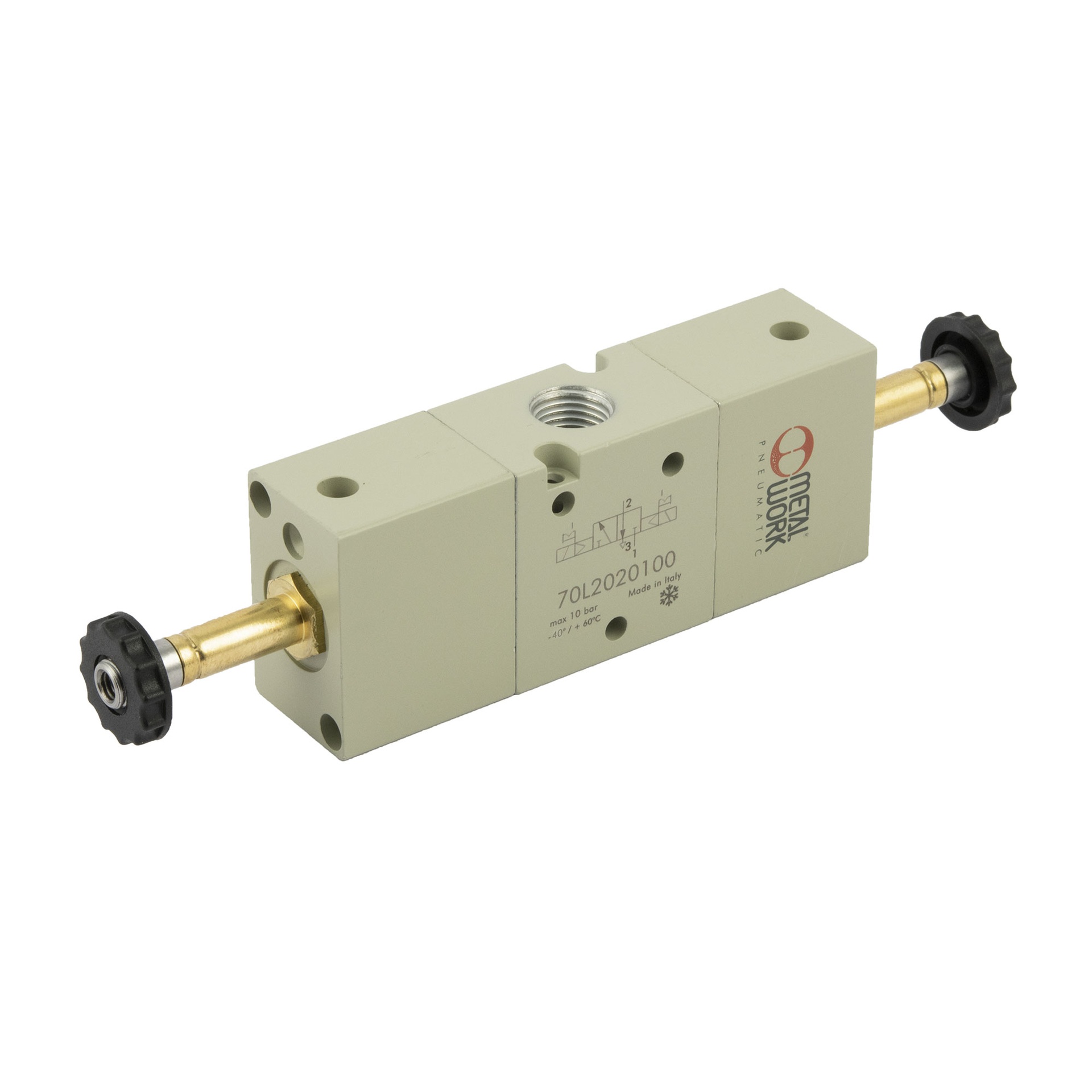 RIEGLER 3/2-way valve, cryogenic, electropneumatic, bistable, G 1/4