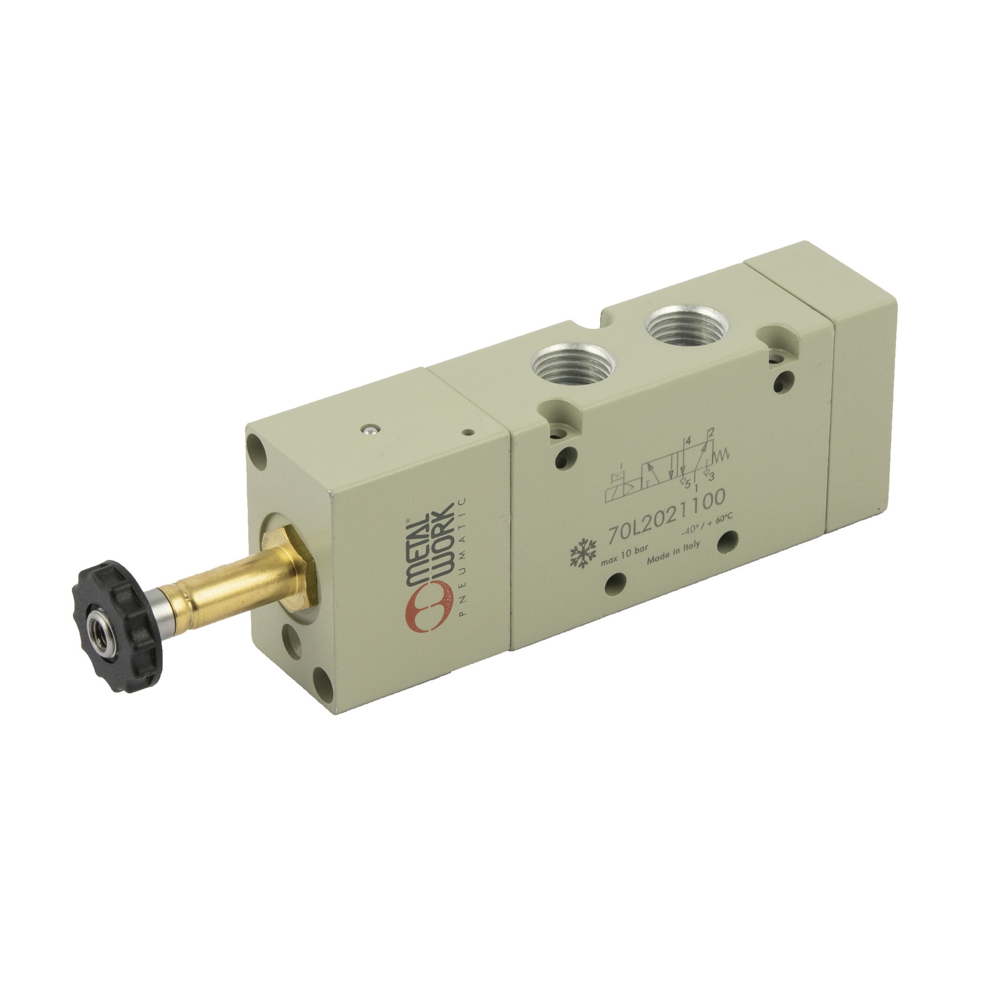 RIEGLER 5/2-Wegeventil Tieftemperatur, elektropn., monostabil, G 1/4