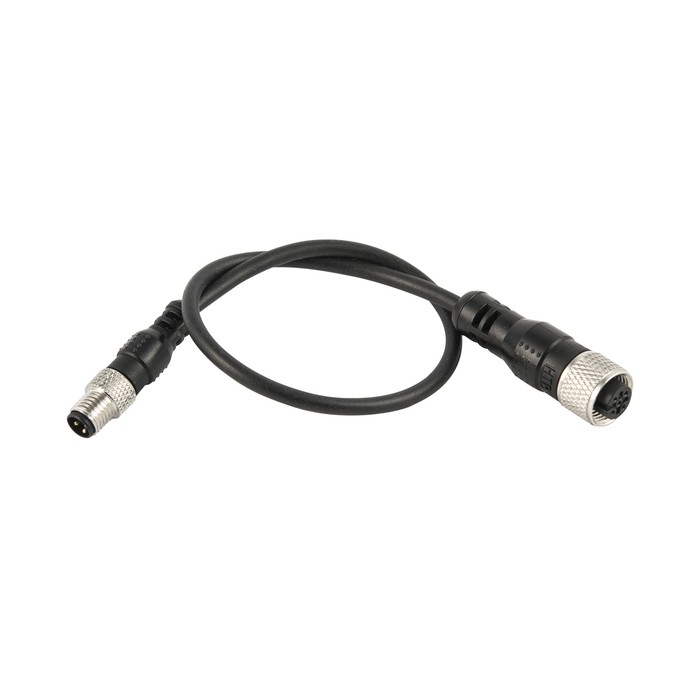 RIEGLER Anschlusskabel, M8 Stecker 0° 3-p. / M12 Buchse 0° 5-p., 0,2 m