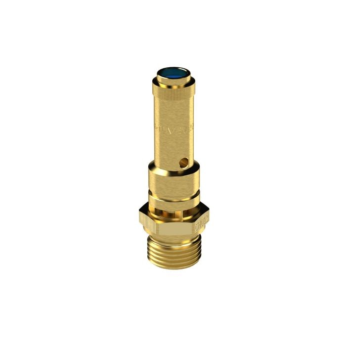 [163822] RIEGLER Safety Valve DN 8, Brass, G 1/4, Response Pressure 0.42 bar