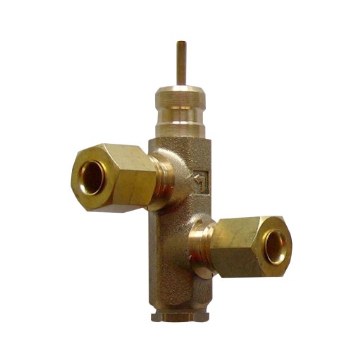 [201915] Condor Unloader valve EV 5H with screw connection for 6 mm plastic or copper discharge tube, screw connection for vent port (for MDR-5/45 bar types)